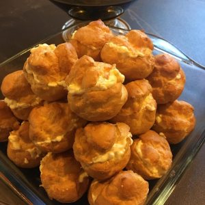 Cream puffs with cheese